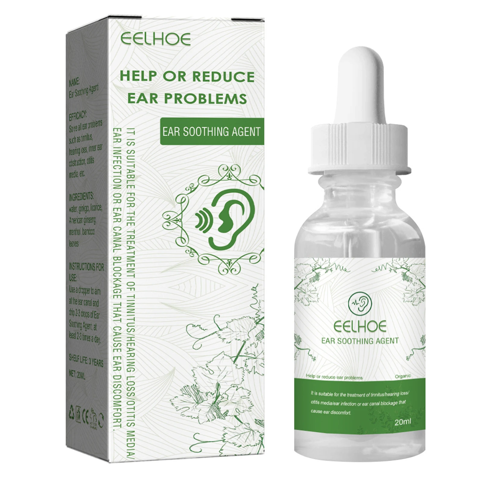 

Tinnitus Itching Relieving Ear Drops Fast Absorption Soothe Tinnitus Ear Drops for Ear Protection Accessories C44