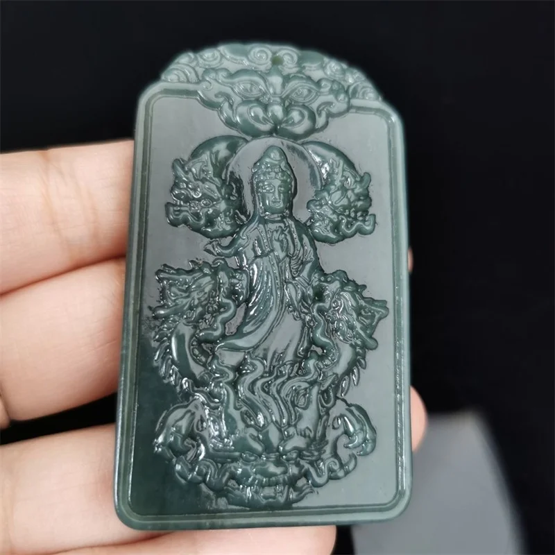 Лидер продаж ожерелье с подвеской из натурального нефрита голубого коулуна