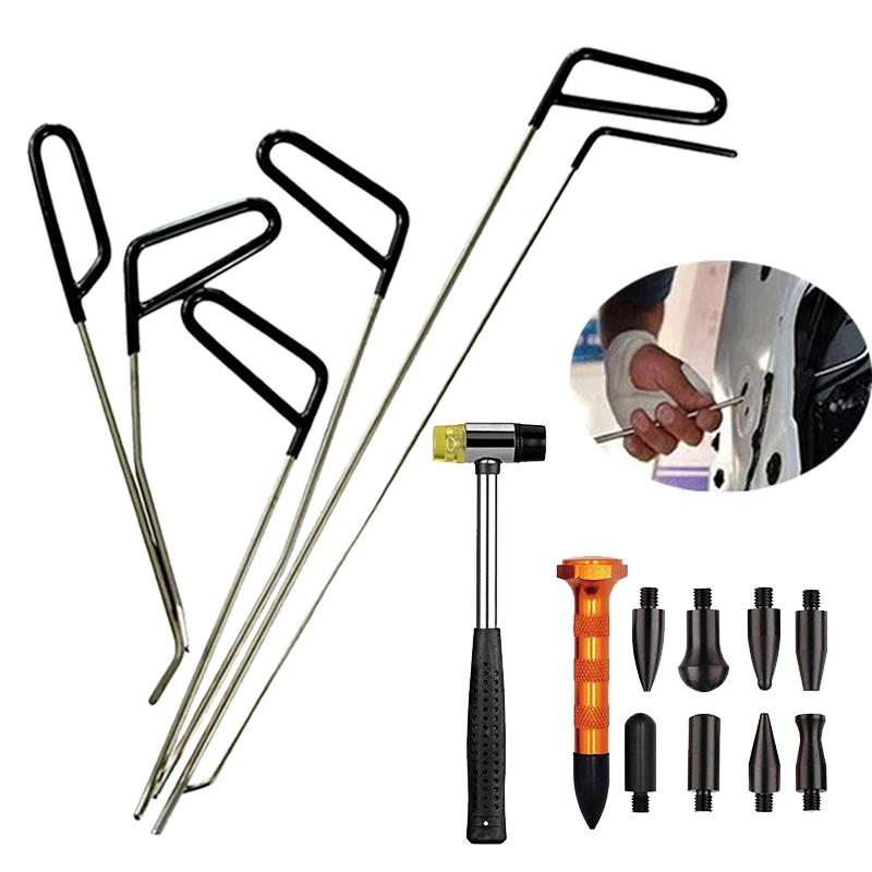 Auto Body Paintless Dent Repair Tools For Automotive Workshop Hand Tools Hail Remover Hooks Rods Professional Complete Kit Tools
