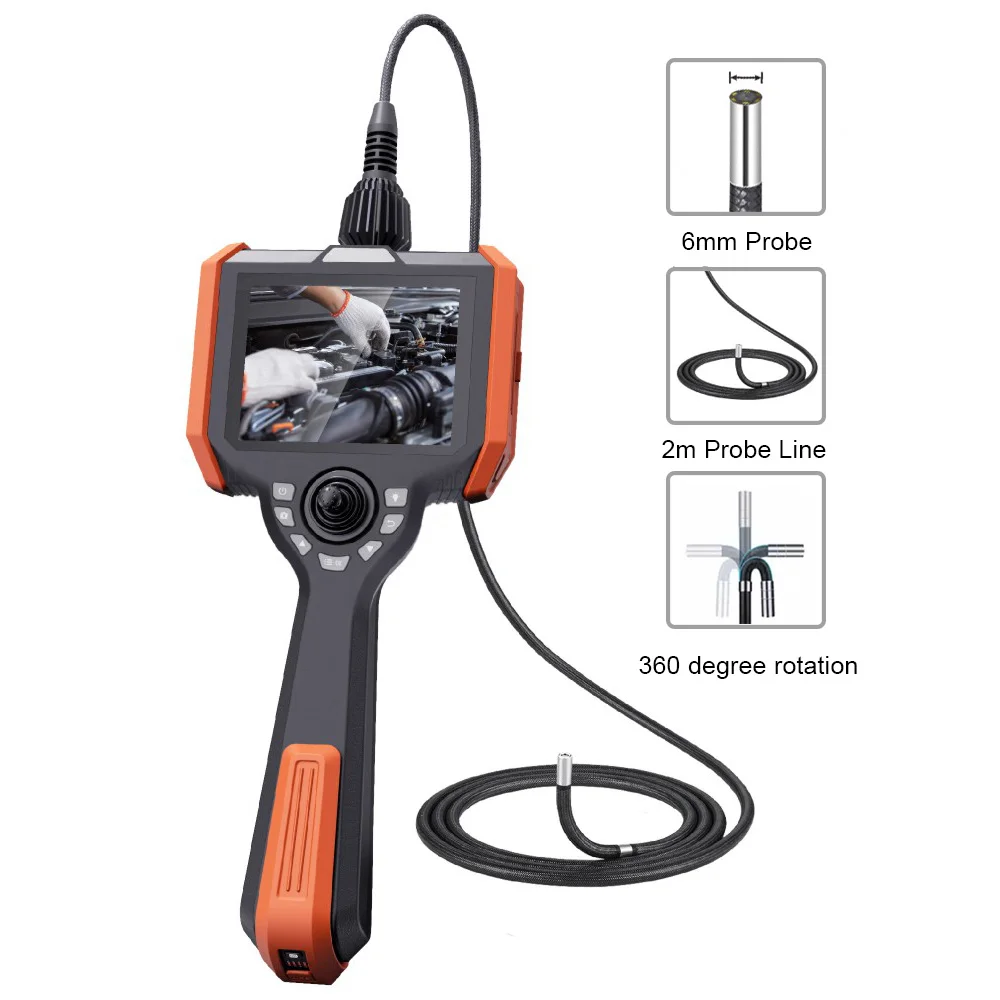 

Hot-sell WS-K6020 5 inch inspect camera endoscope,industrial video endoscope 6mm,360 degree articulating borescope