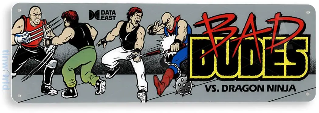 Tinworld жестяной знак Bad Dudes аркадный магазин игровая комната металлический Декор