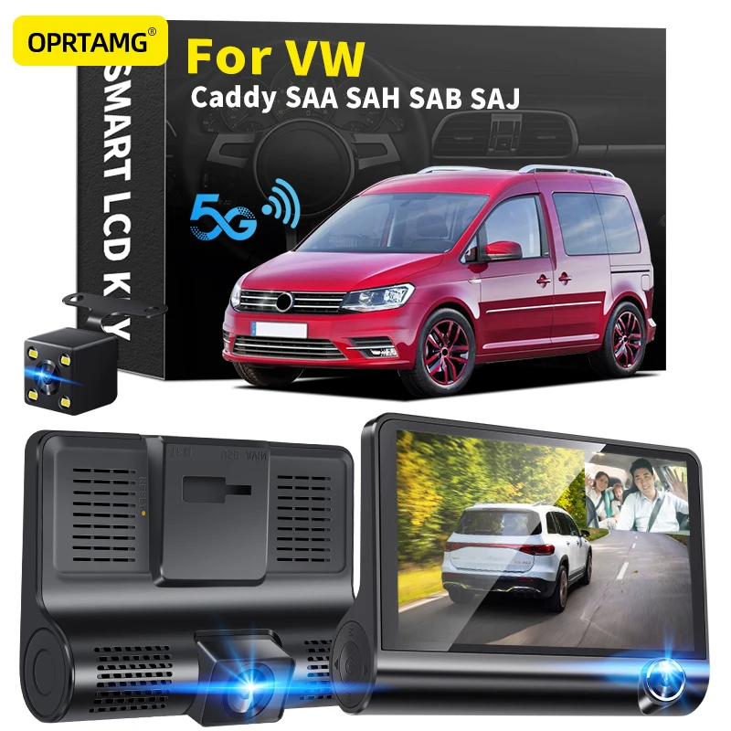 

OPRTAMG Dash Cam 540C6 Car DVR 3 Cameras Lens 4.0 Inch 1080P dashcam For Volkswagen Caddy SAA SAH SAB SAJ 1994-2020 2021 2022