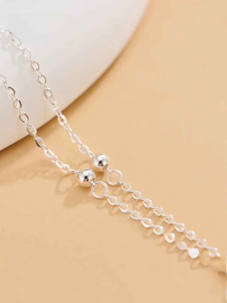 Shunqing Yinlou S9999 женское ожерелье из чистого серебра с яркой звездой бисера