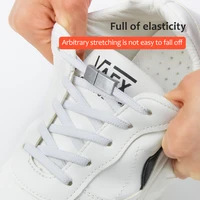 1 pair elastic magnetic shoelaces fast no tie shoes laces kid adult sneakers shoelaces rust free metal buckle flat shoestrings