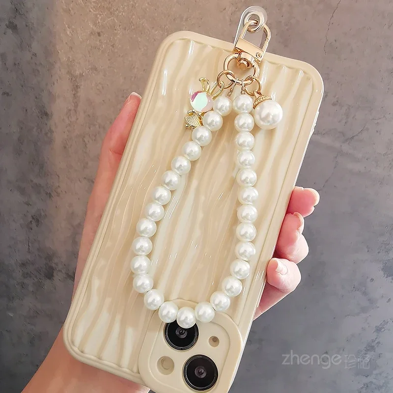 Драгоценный камень кролик жемчуг подвеска зажим для мобильного телефона ремешок