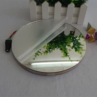 round cosmetic table bathroom mirror makeup standing desk room decoration home mirror with light miroir mural vanity mirror