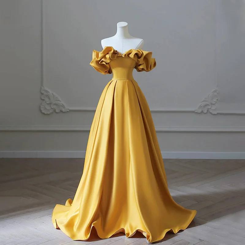 

Retro Strapless A-Line Wedding Dresses Off Shoulder Sleeevless Sweep Train Bridal Gowns Custom Made Vestidos de Noiva
