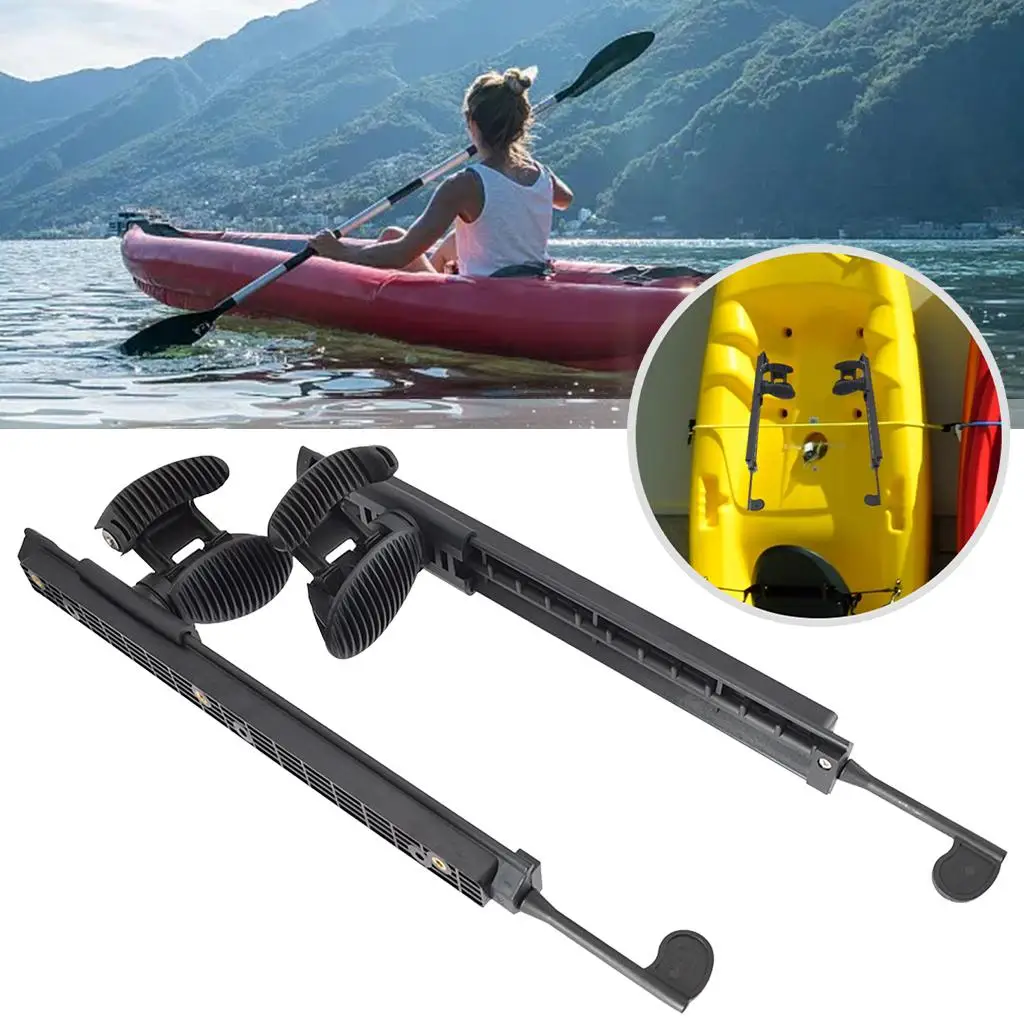 1 Pair Adjustable Nylon Kayak Footbrace Pedal Kayak Foot Pegs Rudder Control Controlling Steering System Accessories