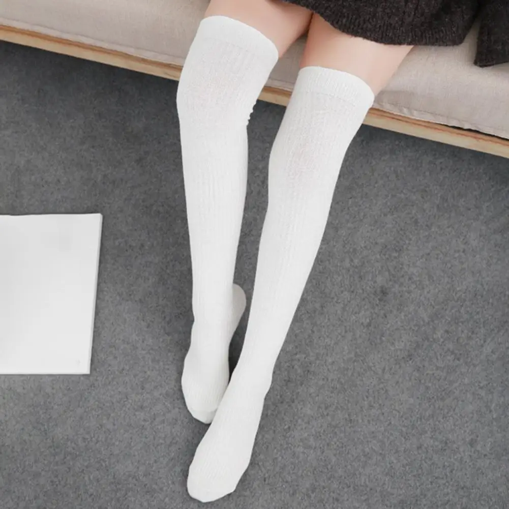 

1 Pair Trendy Lady Stockings Skin-touch Lady Long Socks Soft Lady Spring Autumn Over Knee Long Socks Keep Warm