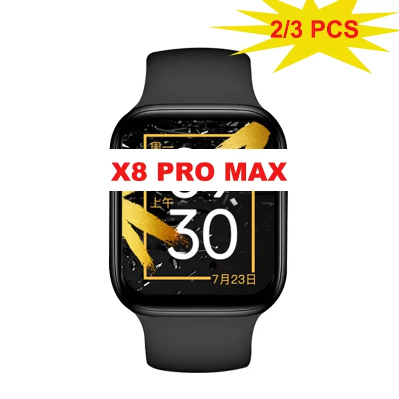 

2021 Original X8 Max Smart Watch 1.75" Custom Dia BT Call Sports Sleep Monitor Heart Rate Men Woman IWO 13 Series 7 Smartwa