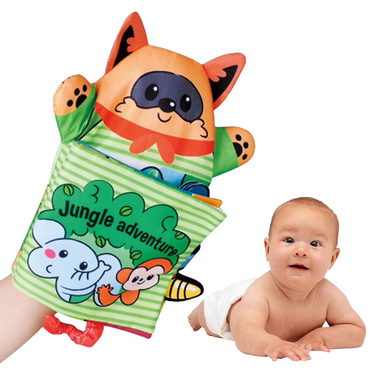 

Montessori Busy Book Jungle Adventure Soft Activity Book 2 In 1 Touch And Feel Cloth Busy Book For Education Learning Toys