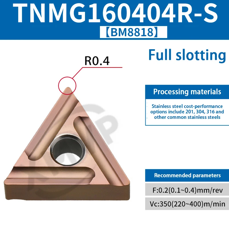 XMVP 1 шт. TNMG160404 L R S треугольные вставки для токарных станков с ЧПУ TNMG из нержавеющей стали, токарные инструменты из нержавеющей стали