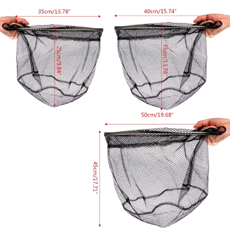 Fly Fishing Landing Net Catch and Release Scoop Fish Hold Brail Mesh Netting Kayak Boating Stainless Steel Hoop