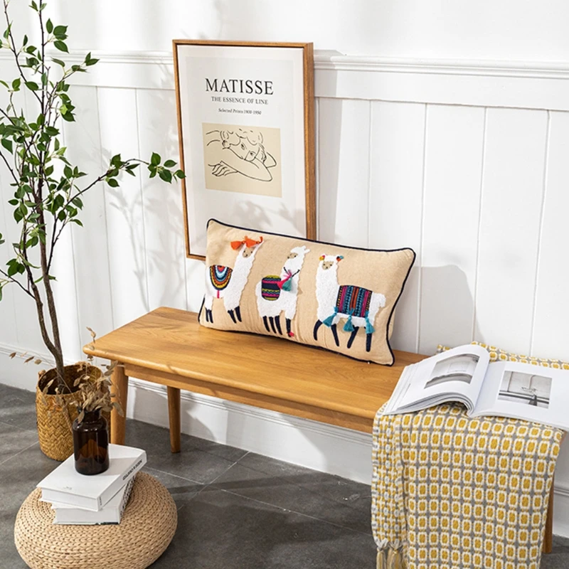 Винтажный богемный стильный ворсовый чехол для поясничной подушки Чехол с