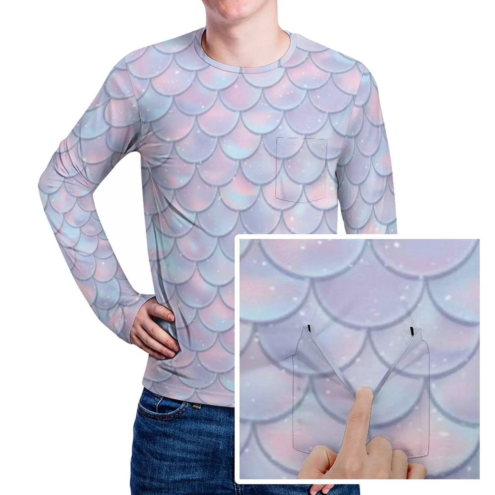 

Мужская футболка в стиле Харадзюку, розовая футболка в стиле эмо с принтом в стиле Фэнтези, топы с длинным рукавом и графическим принтом, большие размеры, на осень