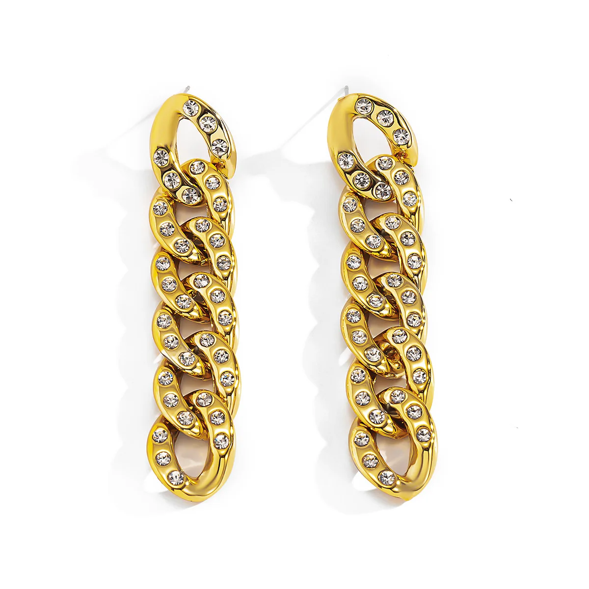 

Best selling chain drop earring popular style high quality rhinestone long earrings for women gift accessories girls jewelry