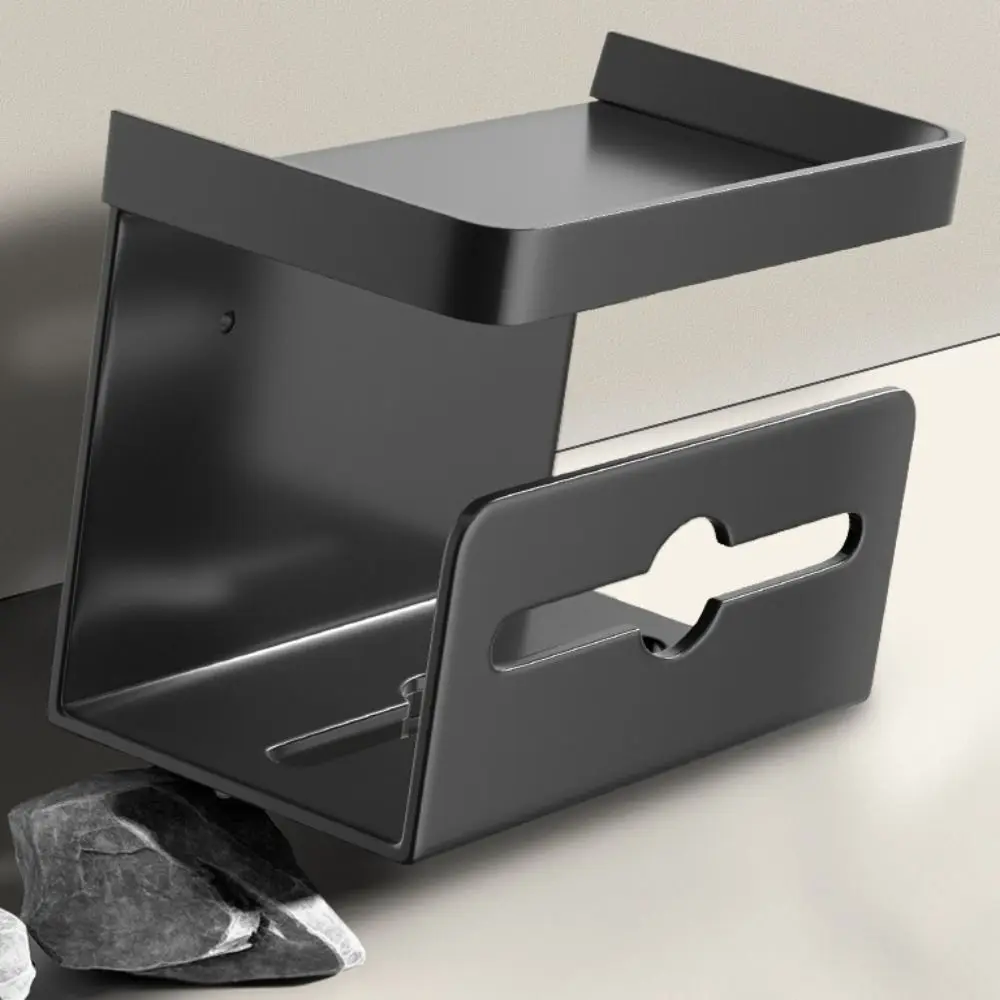 Держатель для туалетной бумаги металлический черный