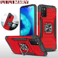 shockproof armor phone case for samsung a02 a02s a03 core a03s a10 a10s car holder with ring protection cover for galaxy a11 a12
