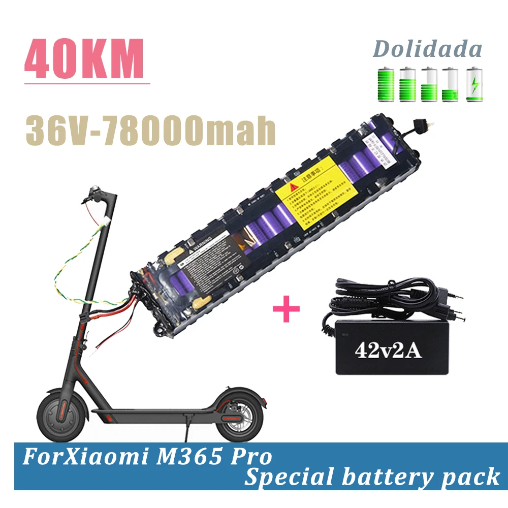 

Dolidada 36v 7.8ah Battery Pack For-xiaomi M356 Special 36v Li-ion Batteries 78000mah Riding Mileage 40km Special Rechargeable