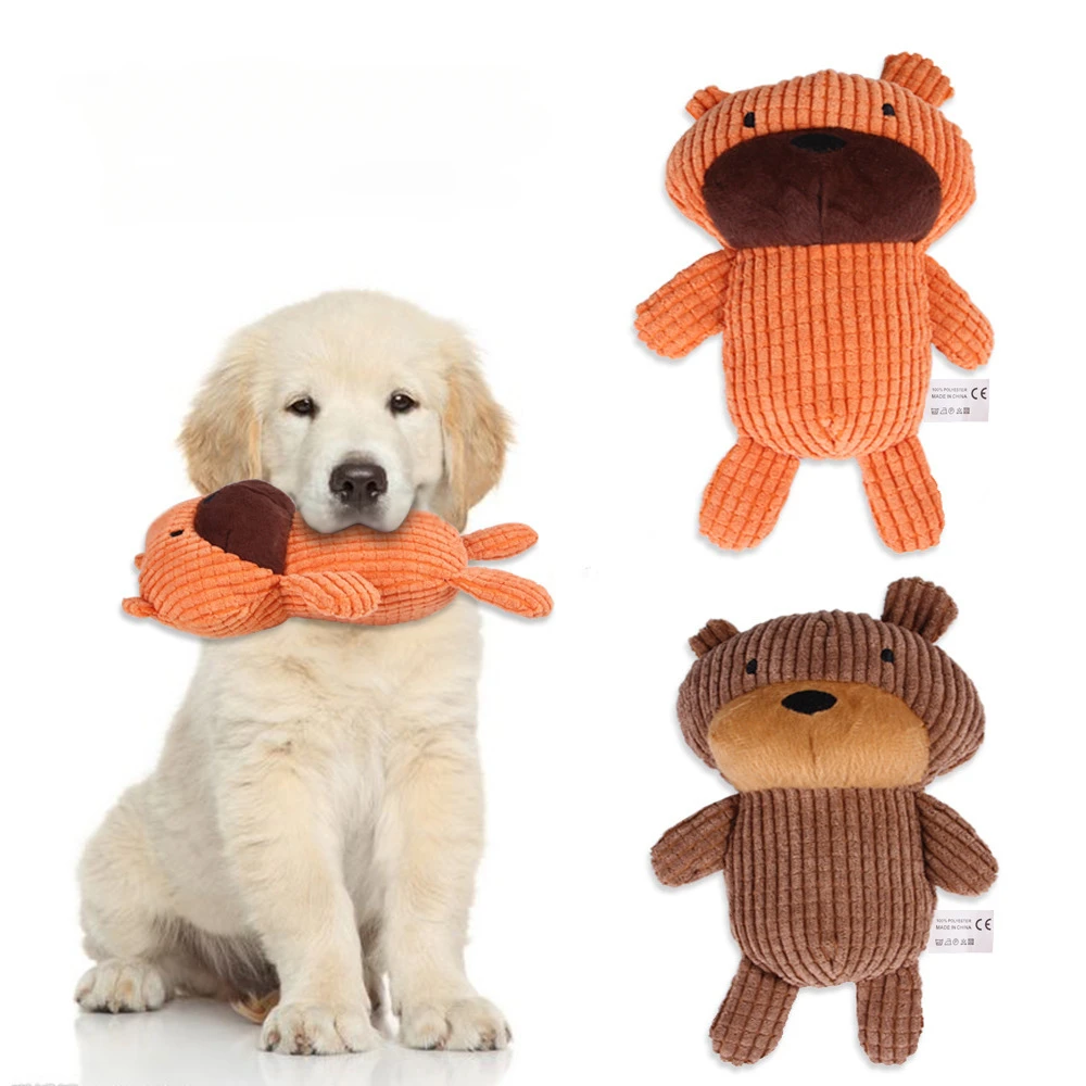 Плюшевая мультяшная игрушка для щенка жевательная собак писк игрушки маленьких