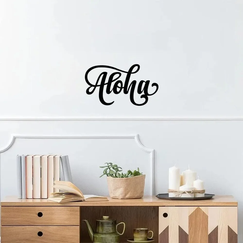 Металлическая Настенная Вывеска Aloha 1 Шт. Декоративный Домашний Акцент