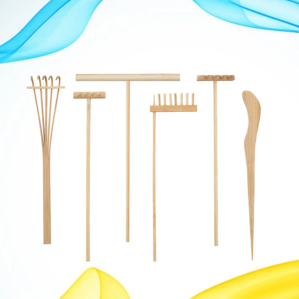 

Rake Garden Zen Sand Mini Tools Rakes Set Diy Japanese Decoration Meditation Accessories Tea Drawing Desktop Tool Gifts Outdoor