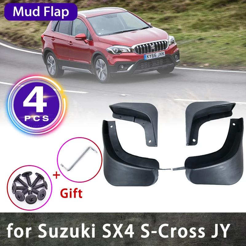 4x for Suzuki SX4 Hatchback S Cross 2020 2014~2021 JY Front Rear Car Mudflaps Mudguards Splash Guards Mud Flap Car Accessories