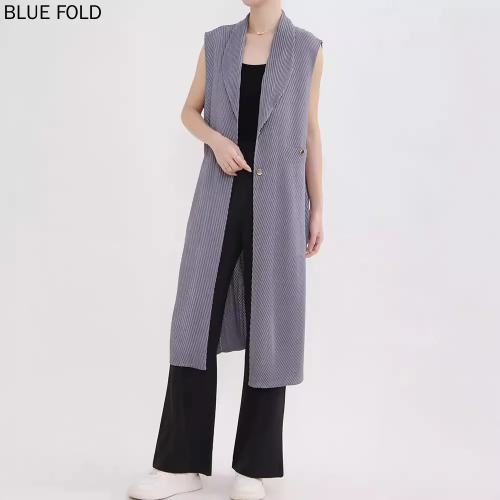 Жилет MIYAKE в китайском стиле Высококачественная плиссированная Женская одежда