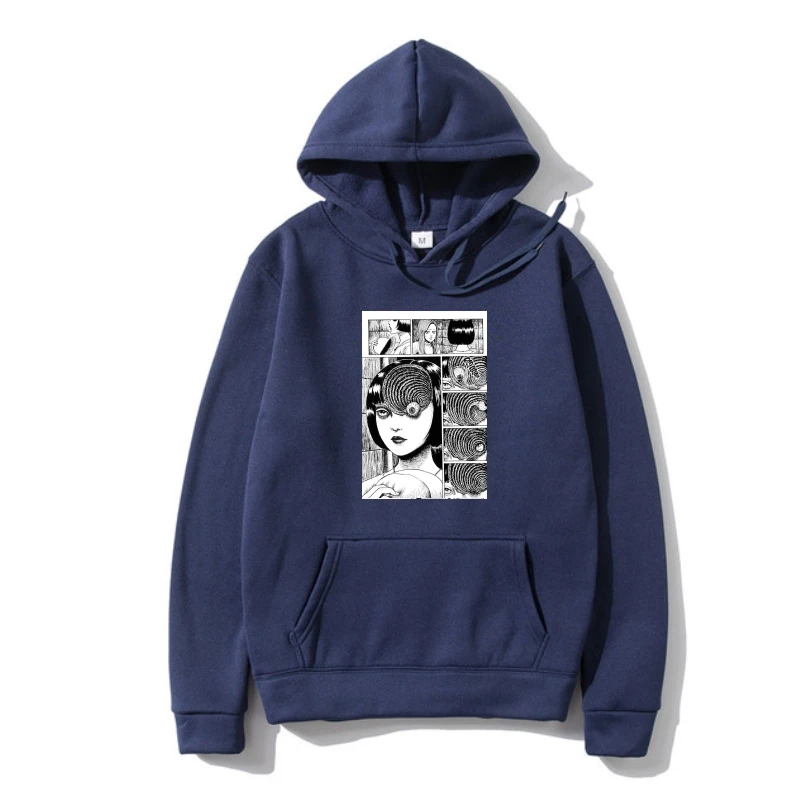 

Uzumaki Cotton Hoodie Men Junji Ito Sweatshir Hoody Horror Mangaomie Men Shor Anime Japanese Hoodie MenFleece Designs