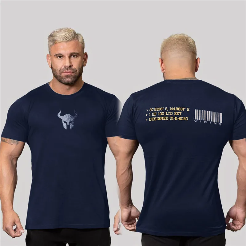 

Black Men's T-Shirt Summer New 2022 Streetwear Slim Casual Print Fashion Crew Neck Short Sleeve Top Fitness Workout Activewear
