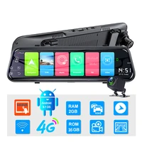 car dvr 10 inches screen 4g video recorder 1080p full hd auto parking monitor stream mirror gps dual lens support andriod 8 1