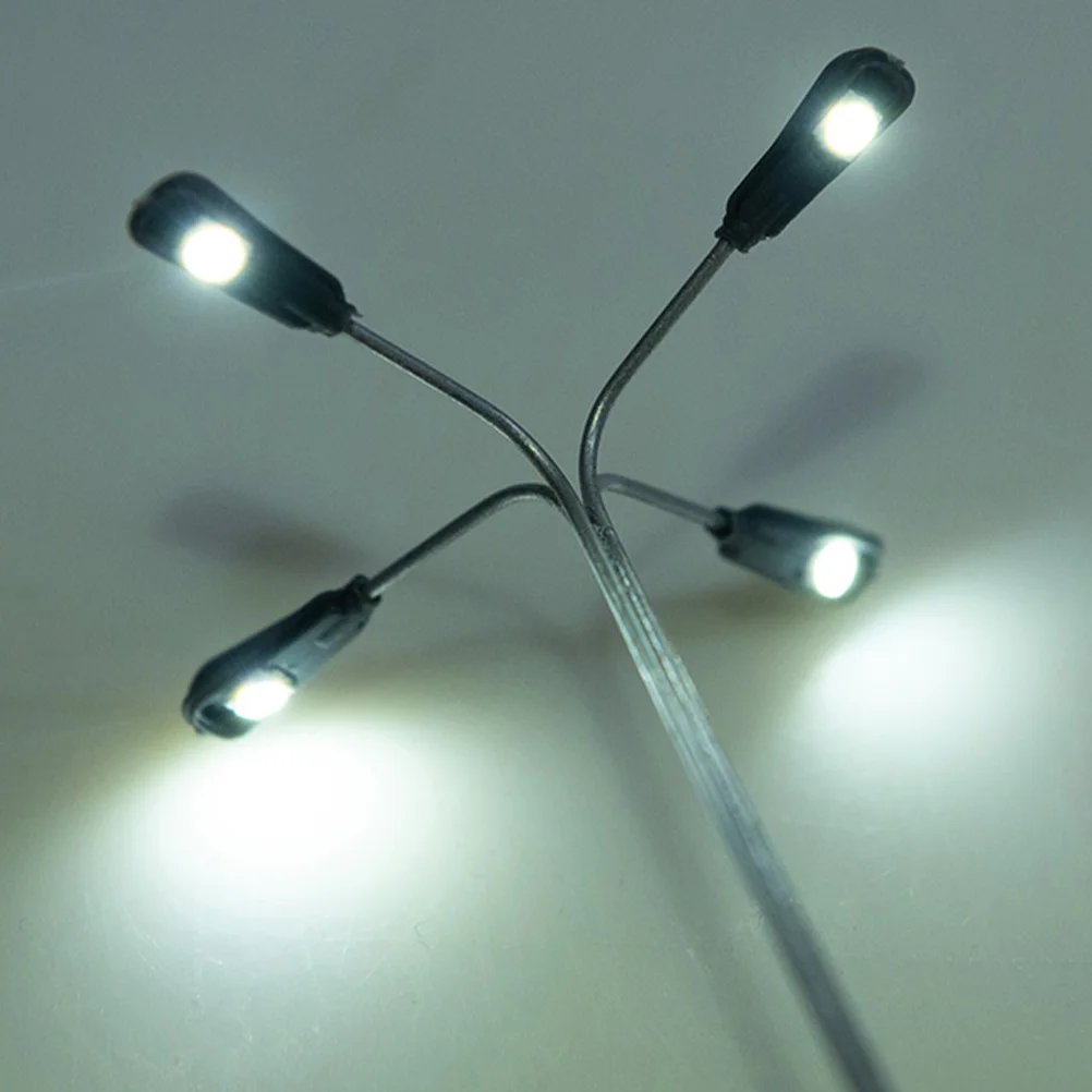 4 шт. садовый уличный фонарь светодиодная головка модель стальной трубы