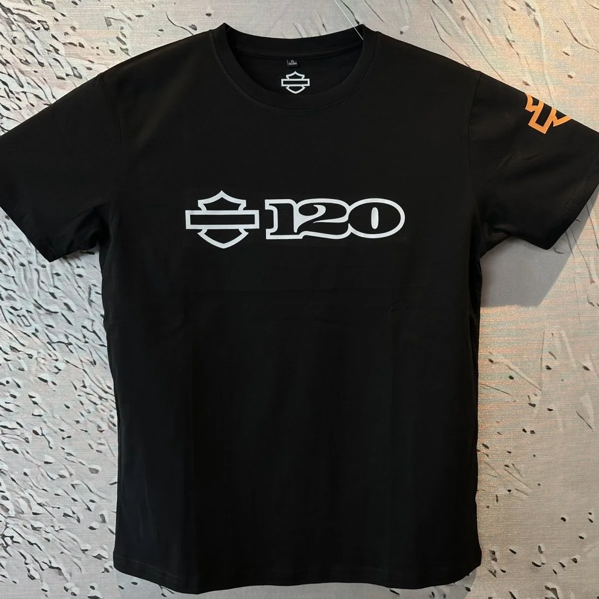 

2023 New summer all-match printed T-shirt tide men handsome one-shoulder Harleys motorcycle loose casual and comfortable