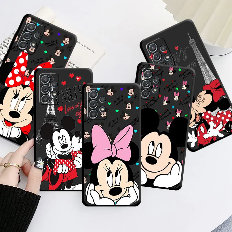 

Чехол с Микки Маусом для Samsung Galaxy A52 A53 A12 A13 A32 A71 A33 A13 A51 A23 A32 A31 A22 A03 A02s, черный мягкий чехол для телефона