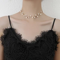 new 2022 fashion pearl necklaces for women girl choker vintage baroque necklace luxury clavicle chain pendant jewelry party gift