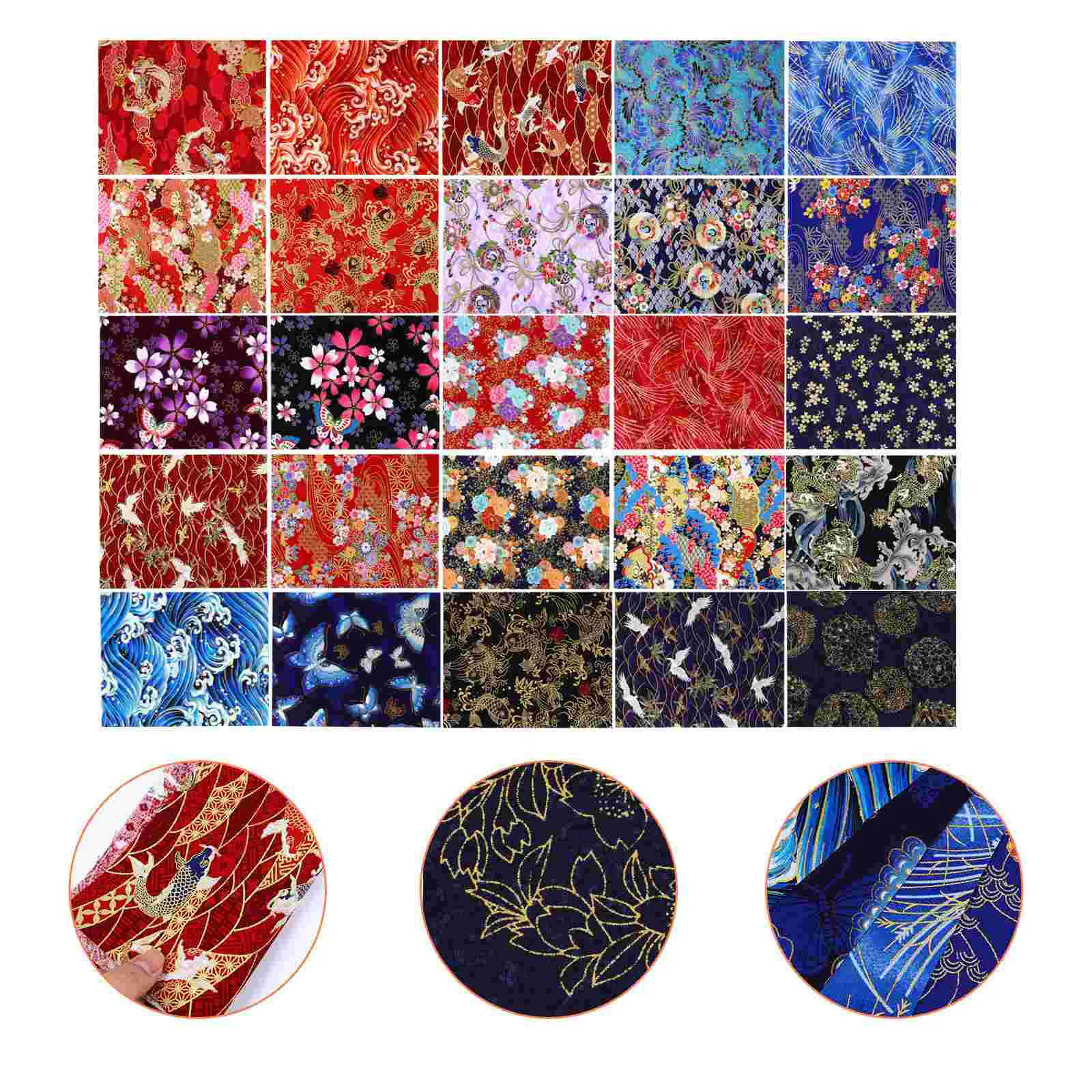 

Fabric Face Covering Cloth Flowermaking Set Scrapbooking Sheet Precut Diy Clothes Square Wrapping Cotton Japanese Sewing