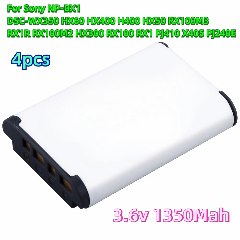 Для Sony DSC-WX350 HX60 HX400 H400 HX50 RX100M3 RX1R RX100M2 HX300 RX100 RX1 PJ410 X405 PJ240E для SONY NP-BX1 NP BX1 аккумулятор