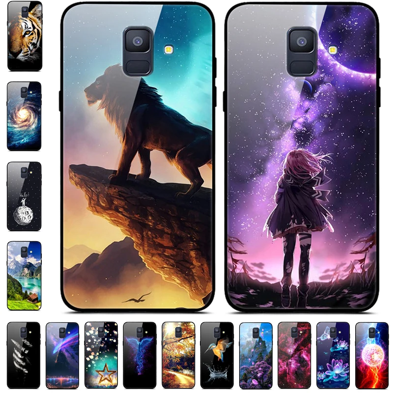 

Tempered Glass Case for Samsung Galaxy A8 A6 Plus 2018 Cases Protective Phone cases for Samsung A8 A730F A530F Cover Bumper A 8