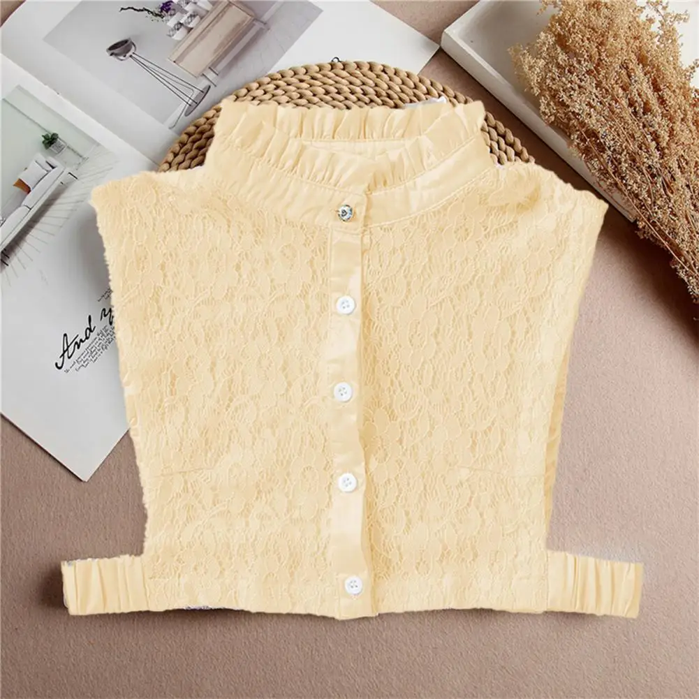 

Красивая кружевная противоскользящая полурубашка с цветочным кружевом для девушек полублузка аксессуары для одежды