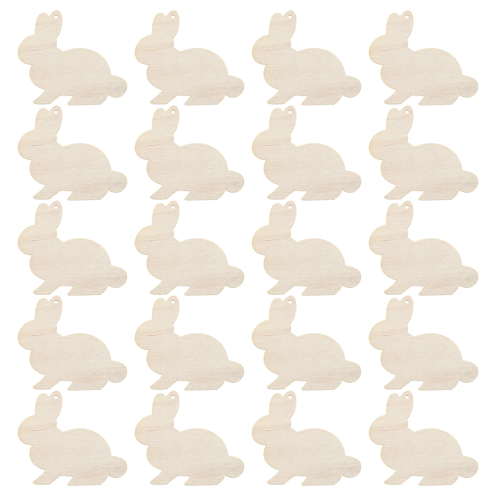 

20pcs Bunny Tags Rabbit Ornaments Party Decorations Tree Ornaments Party Gift Tags Bunny Wooden Slices