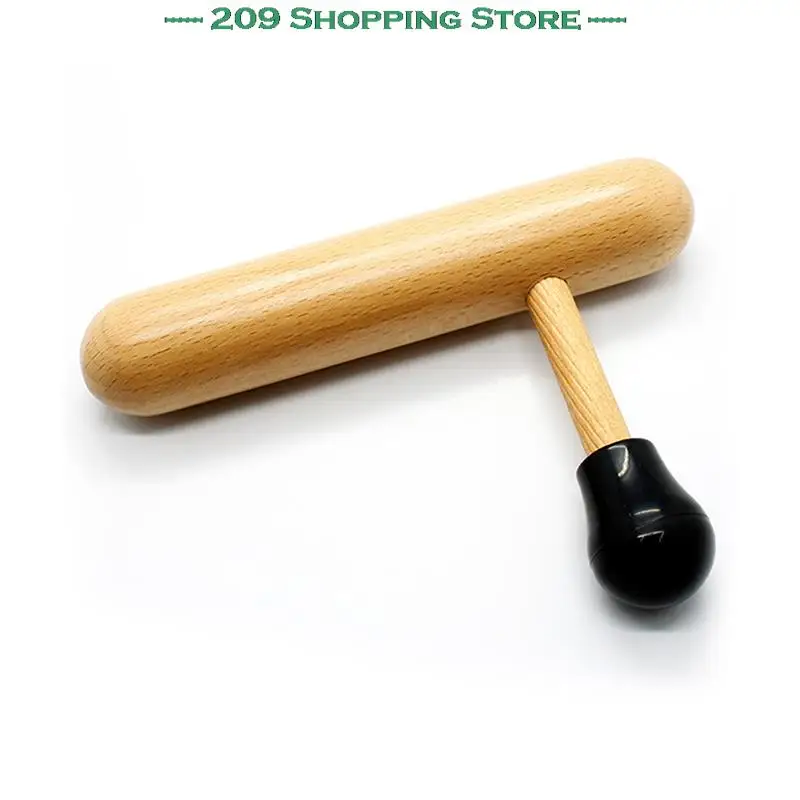 

T Shape Wood Massage Stick Foot Reflexology Acupuncture Muscle Therapy Body Massage Stick Lymphatic Health Care