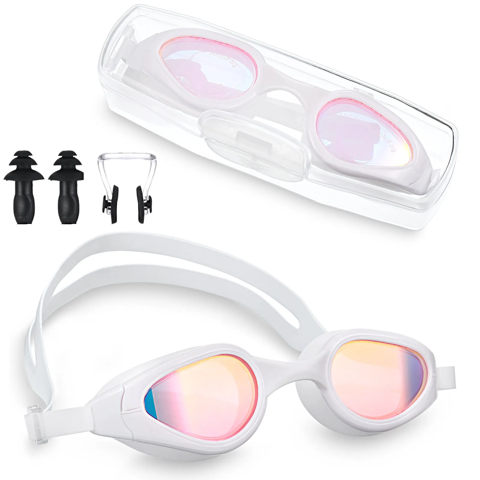 

Плавательные очки, силиконовые водонепроницаемые очки для подводного плавания, дайвинга, серфинга, профессиональные Противотуманные Солнцезащитные очки для взрослых для женщин и мужчин