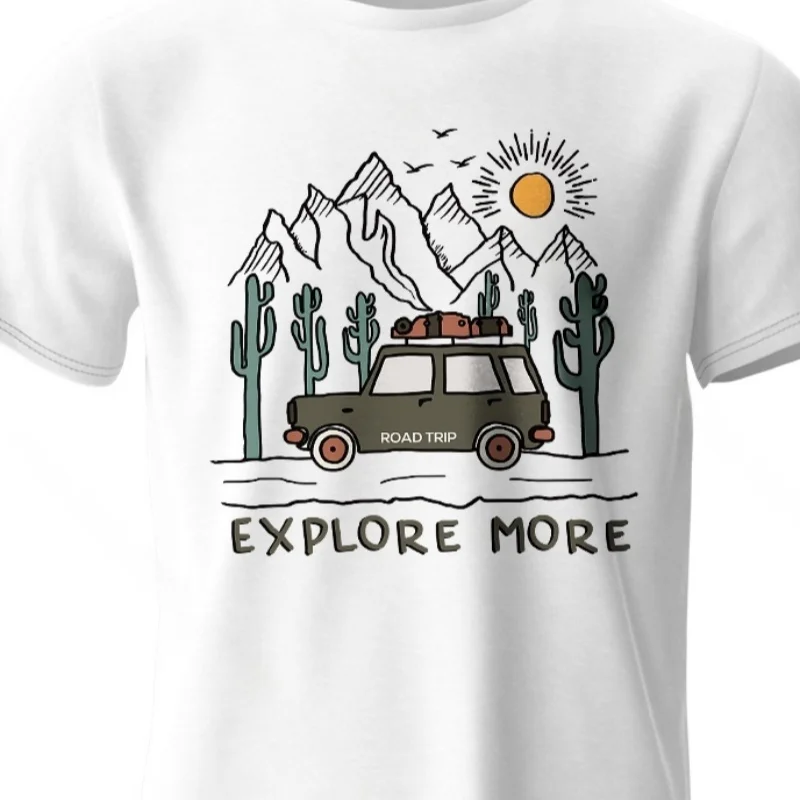 Фото Parco nacional insignia Retro Impressiono Unisex hombres mujeres camiseta camisetas Топы 100% algodón Heritage gráfico sen №2