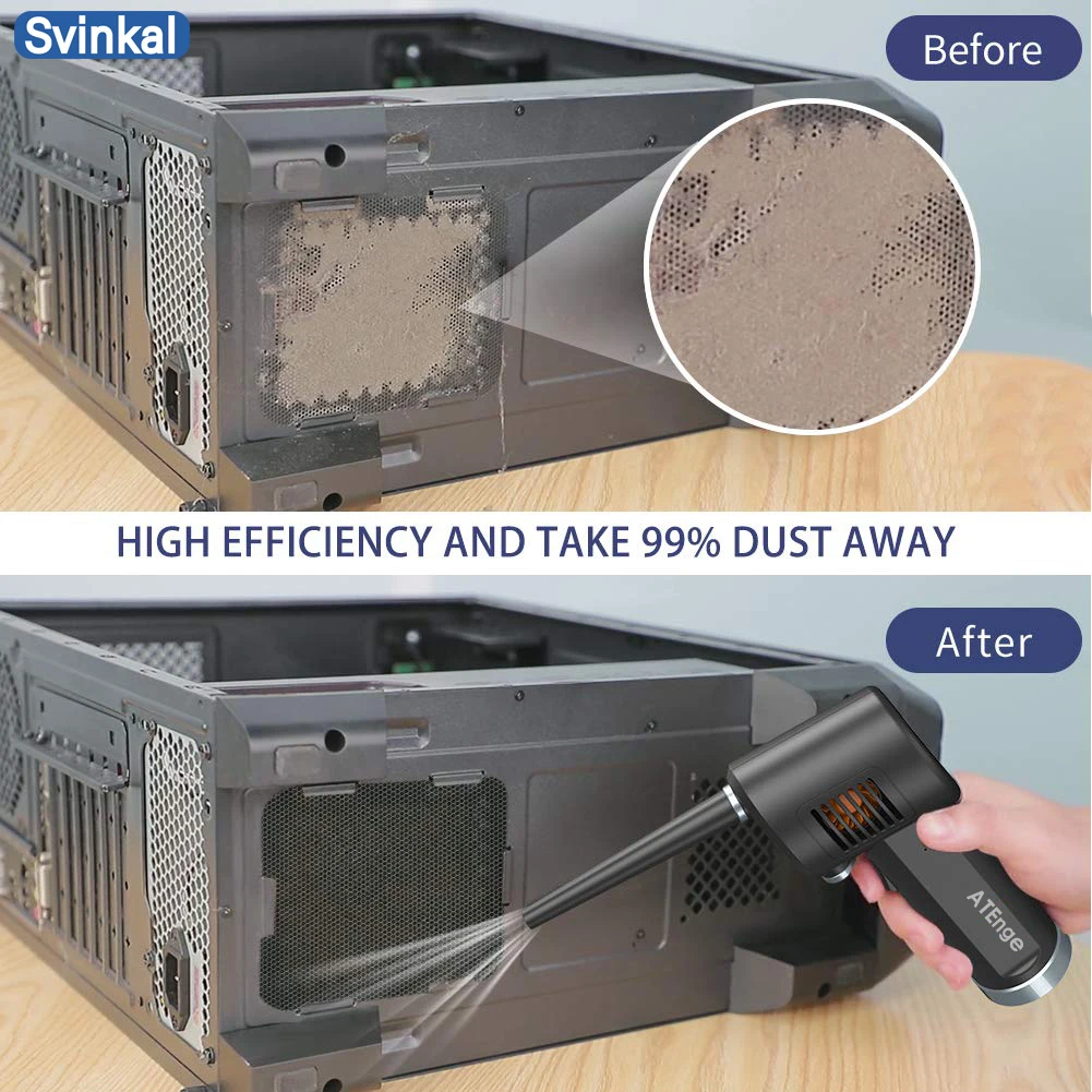 cordless air duster electric air can replacement for compressed air can spray duster can of air for computer cleaning free global shipping