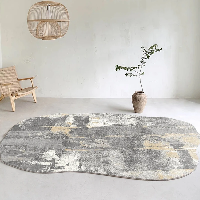 

Carpet for Living Room Irregular Shape Large Area Bedroom Fluffy Rug Home Decoration Modern Abstract Cloakroom Mats ковер 러그