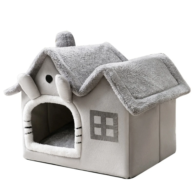 

Sweet Cat Bed Warm Pet Tent Cosy Kitten Lounger Cushions Cat House Tent Very Soft Small Dog Mat Bag Washable Cats Beds