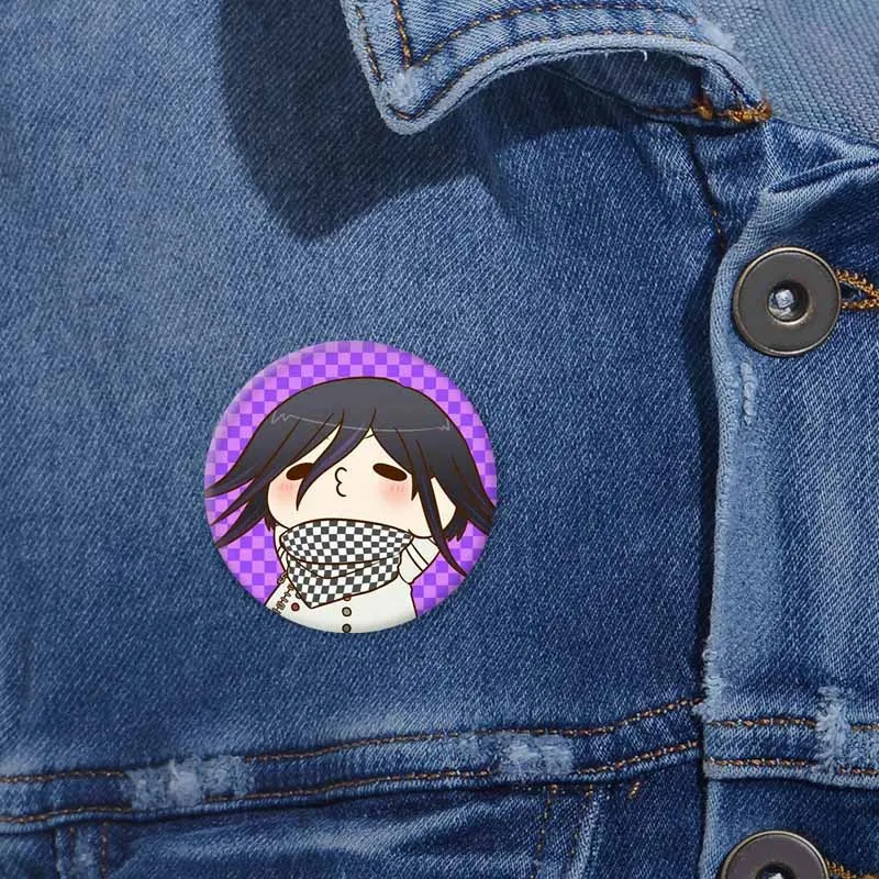 Фото Kawaii Danganronpa Chibi значки мультфильм Ibuki Mioda Shuichi Saihara броши для детей и взрослых одежда сумка рубашка украшения булавки №3