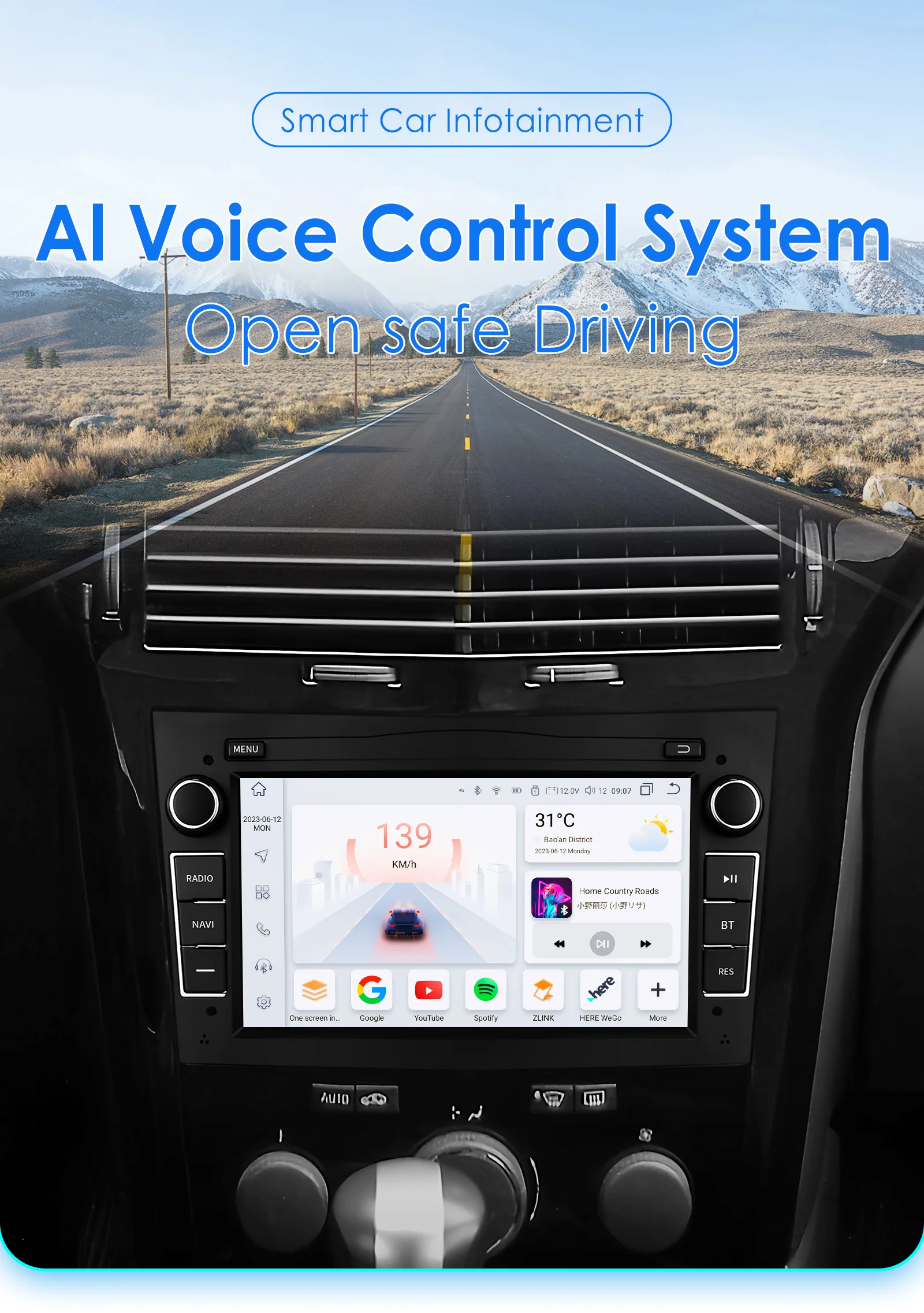 Фото Автомобильное радио HIZPO 7 дюймов 2Din Android 14 для Opel Astra H G J Zafira B Corsa C D Antara Vectra Vivaro GPS CarPlay, авторадио, стерео DSP №2