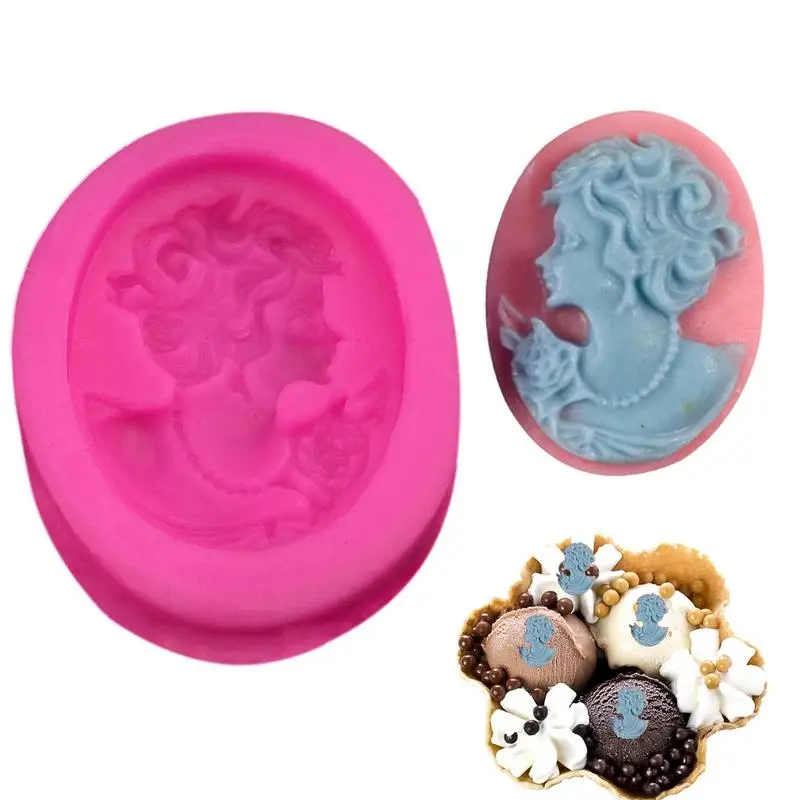 

Girl Head Cement Vase Mould DIY Concrete Flower Pot Silicone Planter Molds Garden Decorating Craft Decorating Tools Kitchen