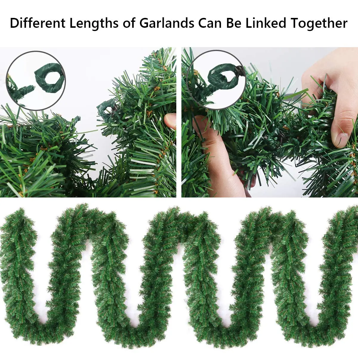 

2.7M Christmas Decoration Branches Xmas Garland Decor Wreath Handmade Christmas Vine Wreath Door Hanging Festival Decoration